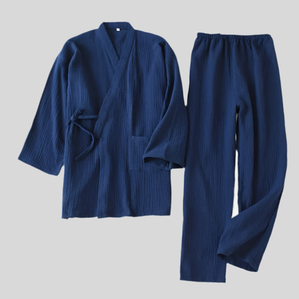 Men's Pure Cotton Two-Piece Pajama Set