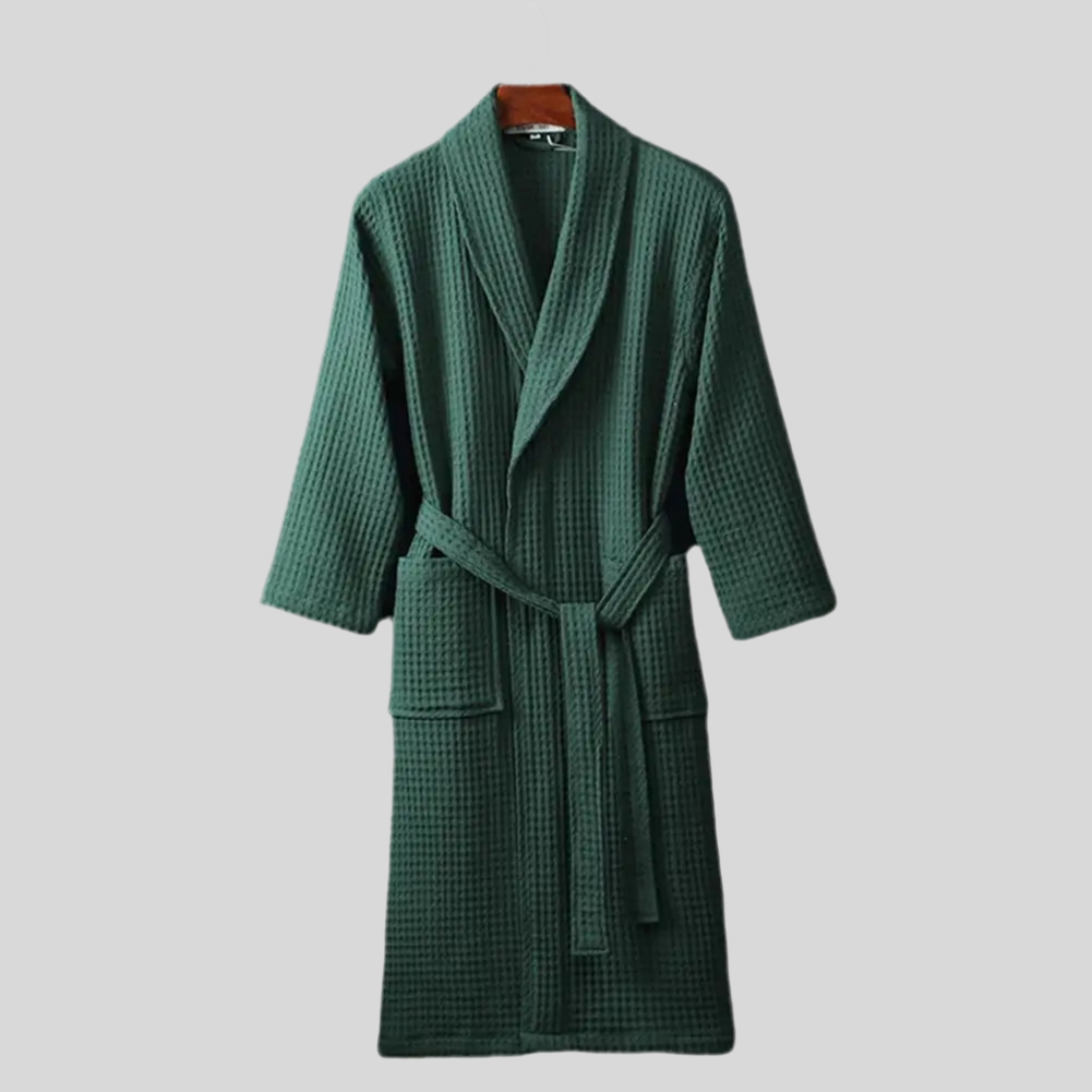 Unisex Pure Cotton Waffle Spa Robe