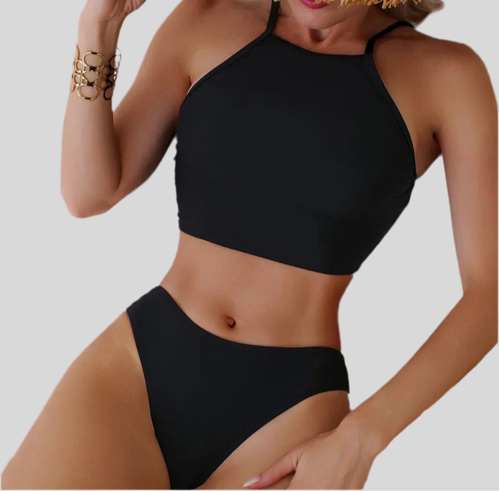 Two-Piece Halter Bathing Suit