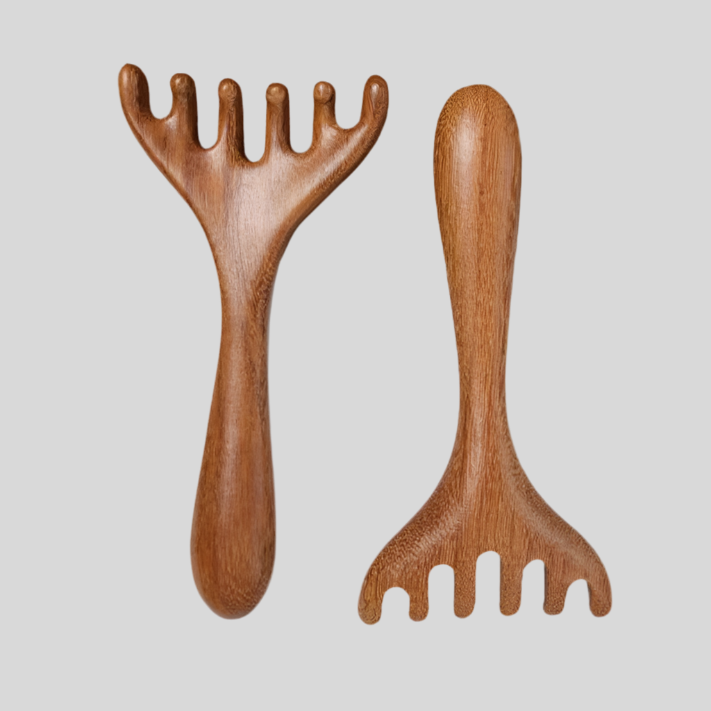 天然サンダルウッド頭皮マッサージャー