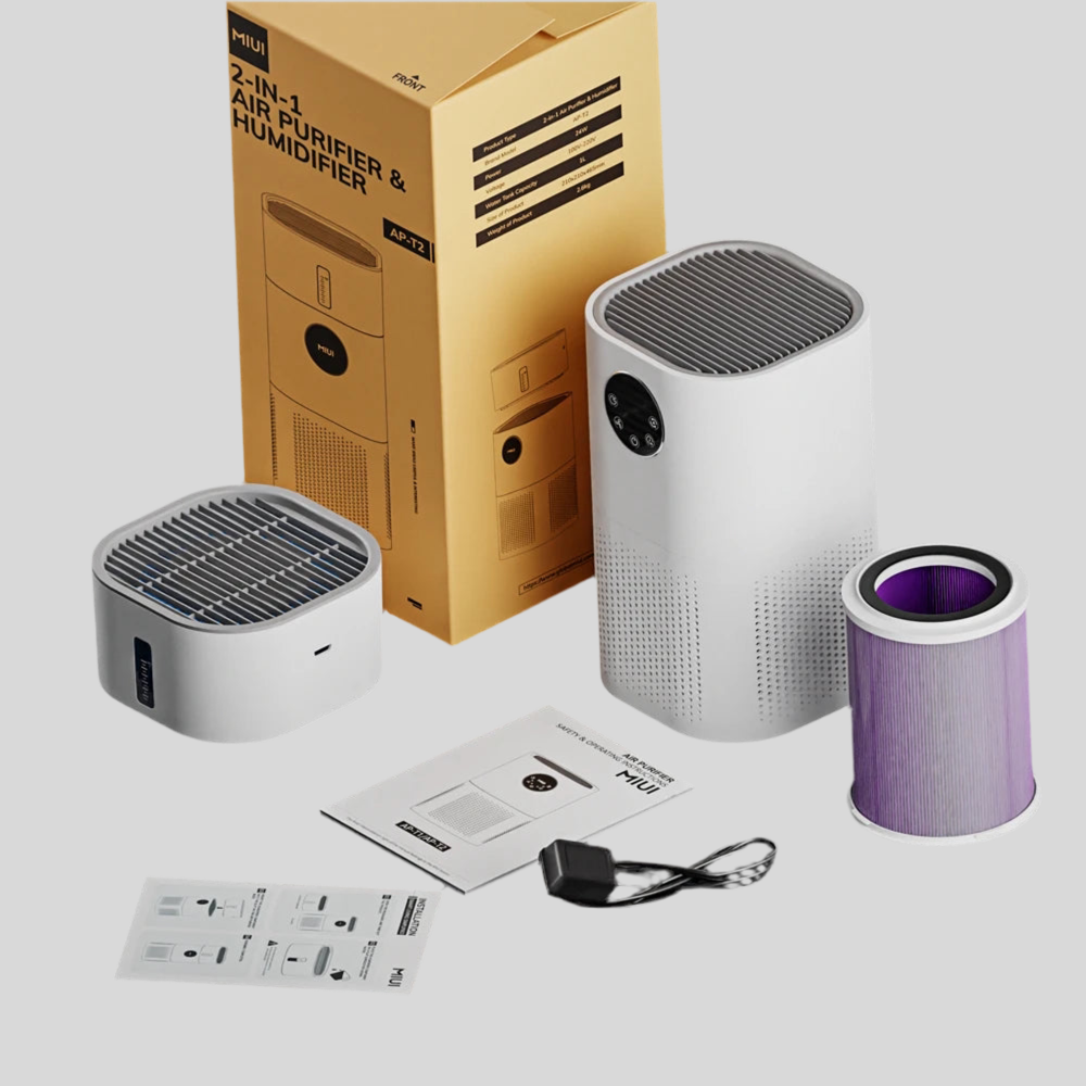 2-in-1 Air Purifier and Humidifier, HEPA Filter Included