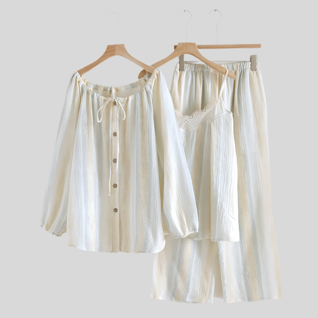 Pure Cotton Three-Piece Floral Set