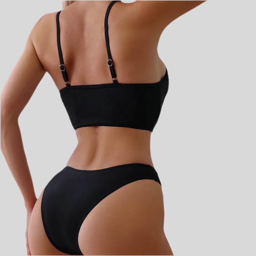 Two-Piece Halter Bathing Suit