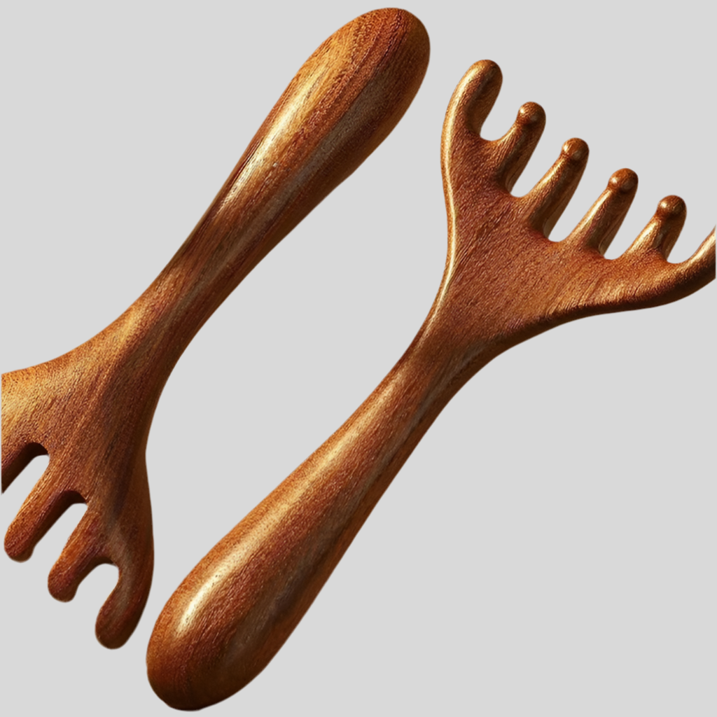 天然サンダルウッド頭皮マッサージャー