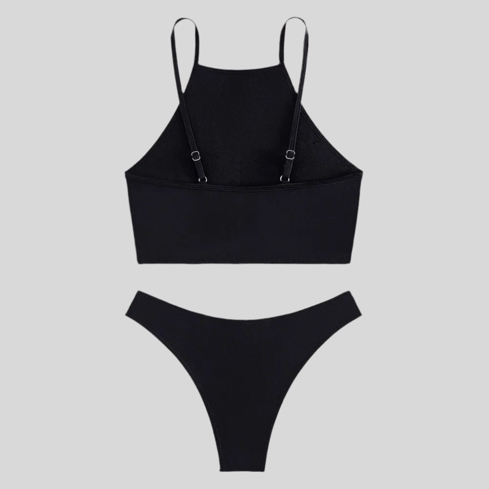 Two-Piece Halter Bathing Suit