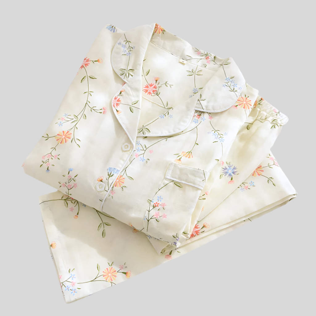 Pure Cotton Two-Piece Floral Pajama Set