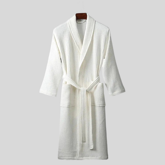 Unisex Pure Cotton Waffle Spa Robe