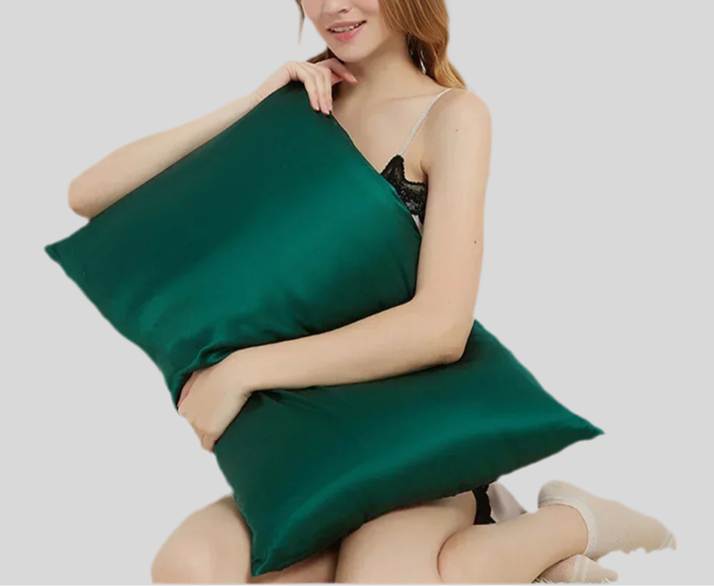 Natural Mulberry Silk Eye Mask, Pillowcase, and Hair Tie Set