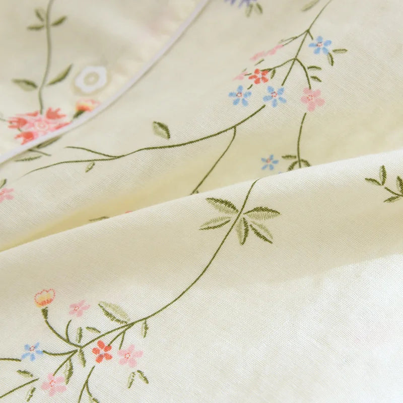 Pure Cotton Two-Piece Floral Pajama Set
