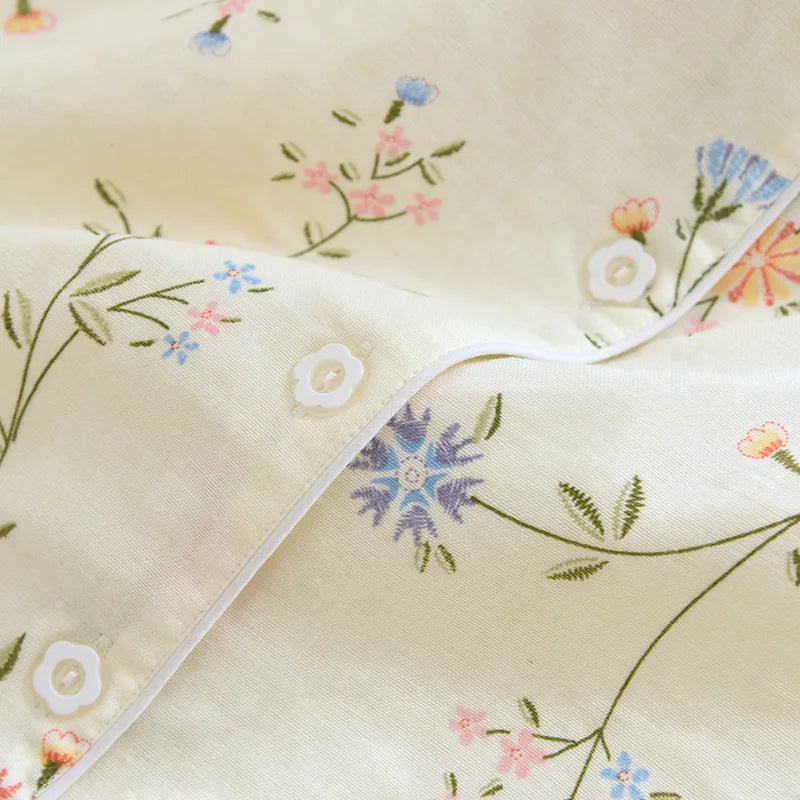 Pure Cotton Two-Piece Floral Pajama Set