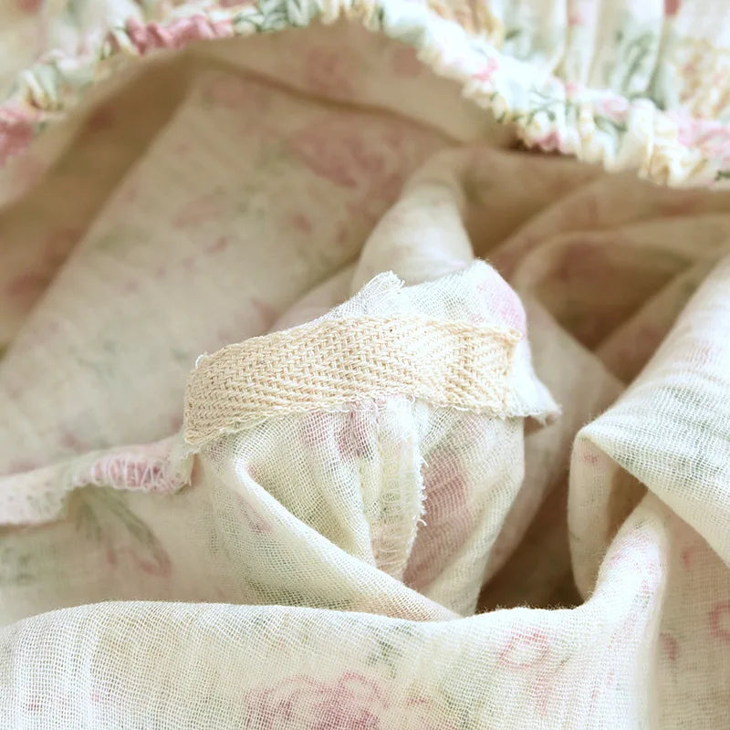 Pure Cotton Two-Piece Flower Pajama Set