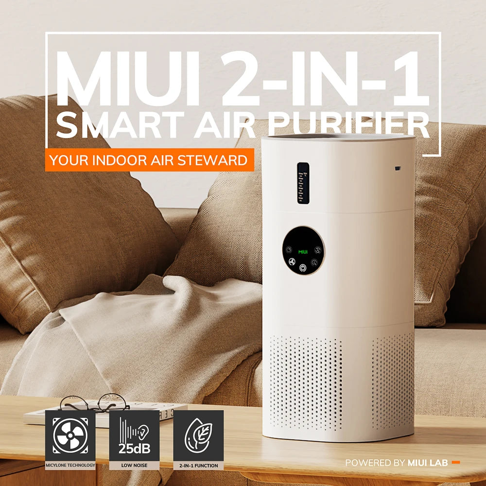 2-in-1 Air Purifier and Humidifier, HEPA Filter Included