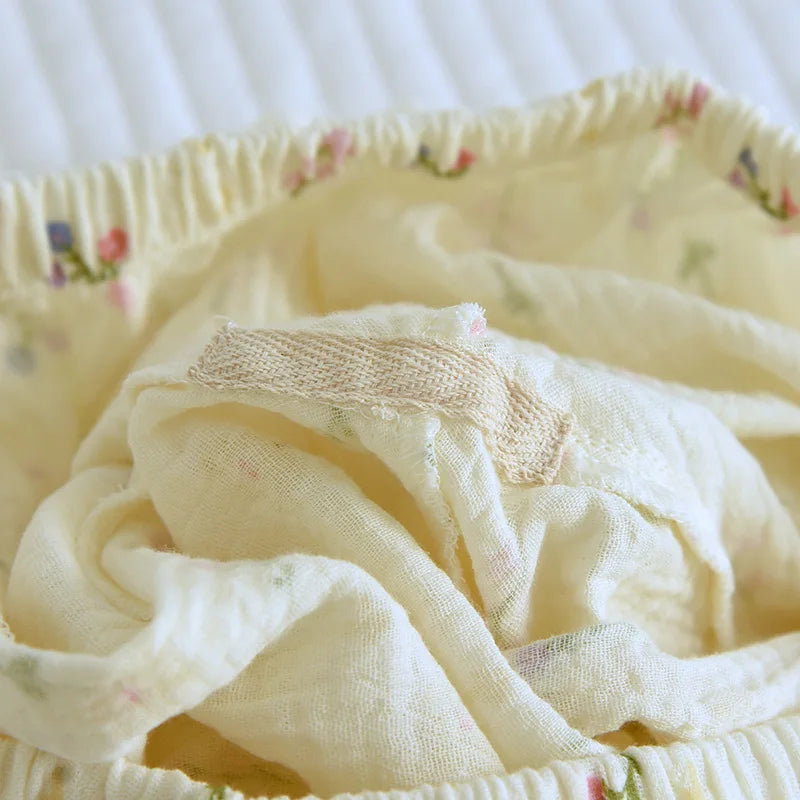 Pure Cotton Two-Piece Flower Pajama Set