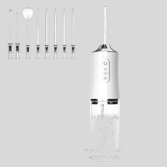 Irrigador bucal portátil con agua