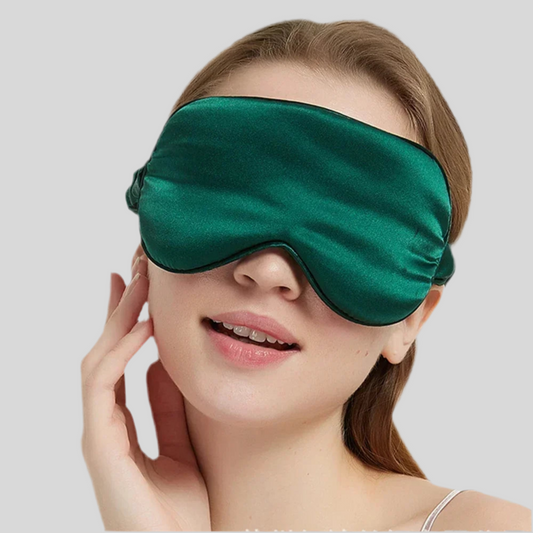 Juego de antifaz para ojos, funda de almohada y cinta para el pelo de seda de morera natural